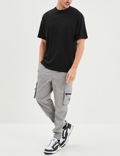 Pantalon cargo avec boucle gris homme