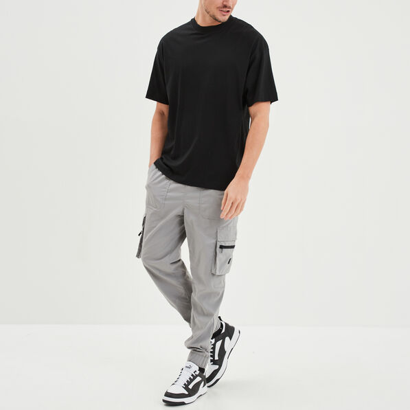 Pantalon cargo avec boucle gris homme