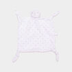 Doudou ours carr&eacute; effet velours blanc b&eacute;b&eacute;