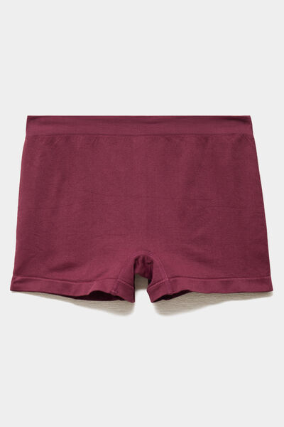 Shorty sans couture taille &eacute;lastiqu&eacute;e prune femme