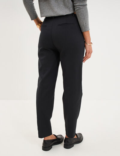Pantalon chino ceinture amovible noir femme