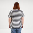 T-shirt manches courtes avec boutons ecru femme grande taille