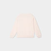 Sweat col rond manches longues creme fille