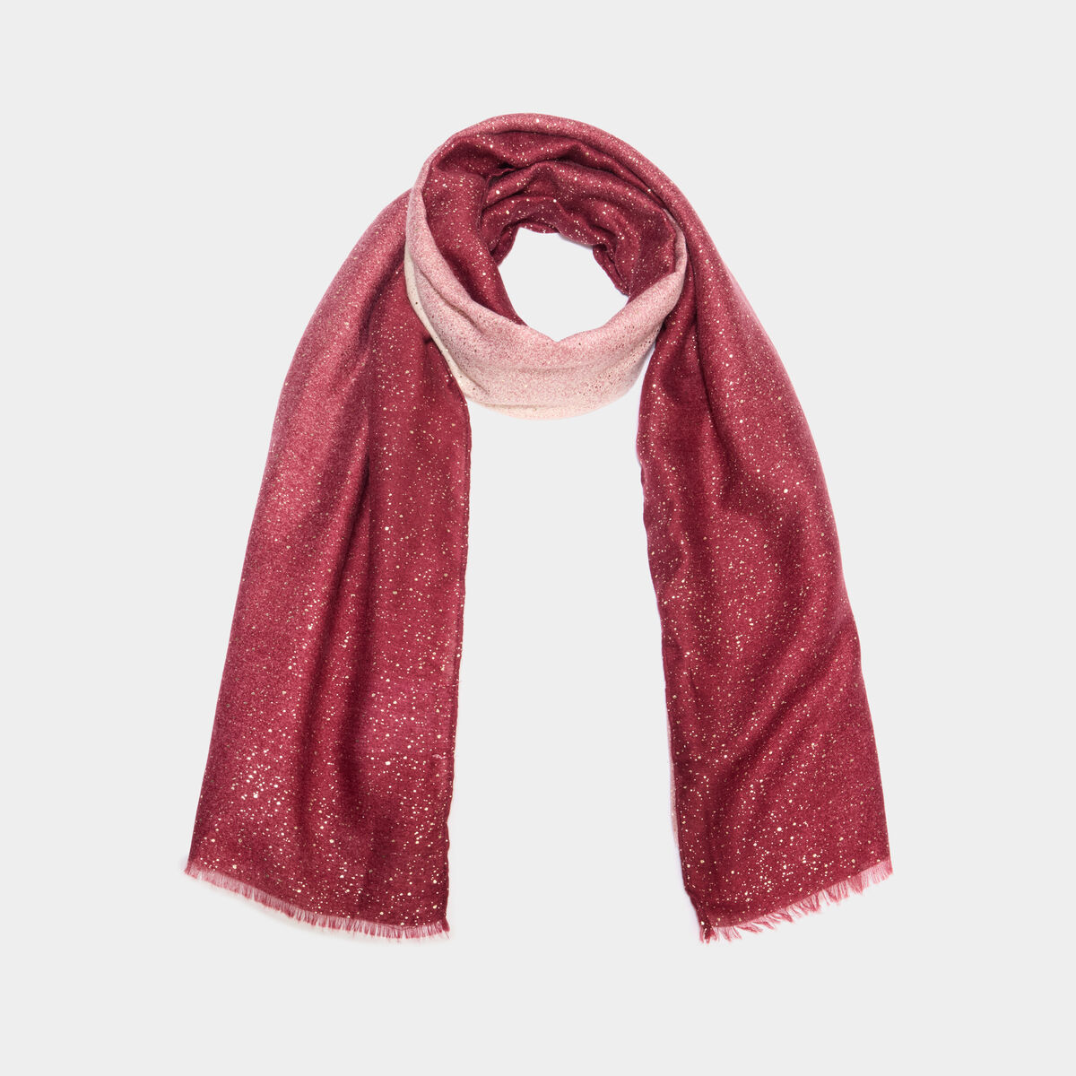 Foulard &agrave; paillettes bordeaux femme