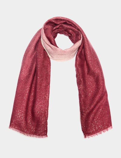 Foulard &agrave; paillettes bordeaux femme