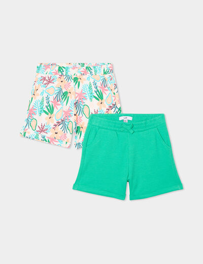Lot 2 shorts ecru fille