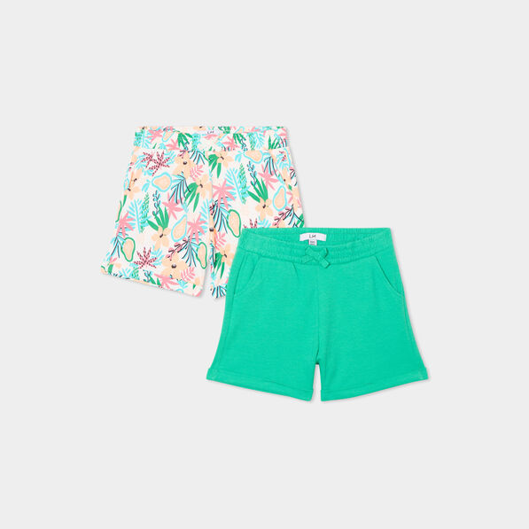 lot 2 shorts ecru fille Lot 2 shorts ecru fille