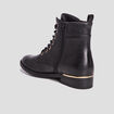 Bottines zipp&eacute;es d&eacute;tail talon noir femme