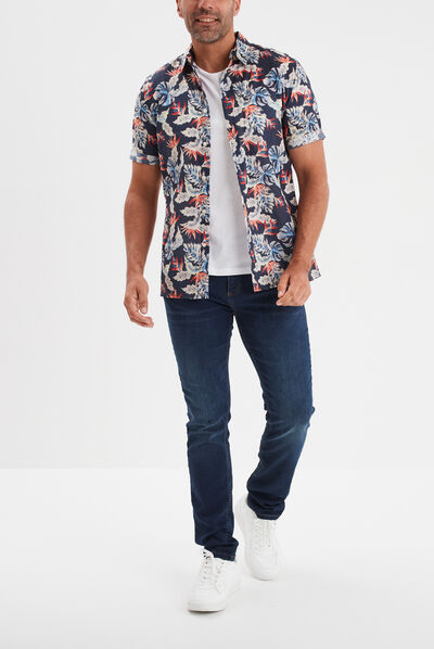 Jeans coupe slim denim brut homme