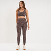 Legging de sport stretch taille haute beige femme