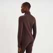 Veste de sport ajust&eacute;e avec fermeture marron fonc&eacute; femme