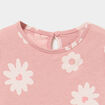 T-shirt manches longues coton rose b&eacute;b&eacute; fille