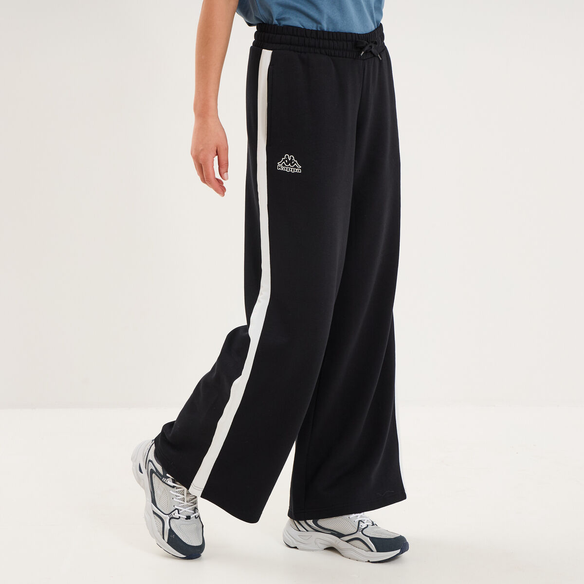 Pantalon de jogging molletonn&eacute; Kappa noir femme