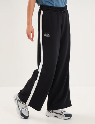 Pantalon de jogging molletonn&eacute; Kappa noir femme