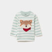 T-shirt manches longues coton vert pastel bébé garçon