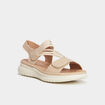 Sandales pied large Confortissimo sable femme