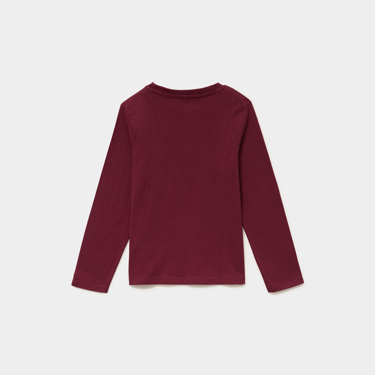 Ensemble pyjama pantalon t-shirt coton bordeaux gar&ccedil;on
