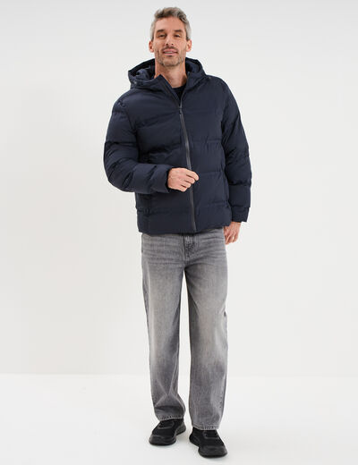 Pull col rond manches longues bleu marine homme