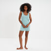 Bas de pyjama short détails dentelle vert menthe femme