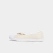 Ballerines en toile avec noeuds sable femme