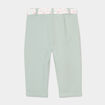 Pantalon cigarette en maille &agrave; ceinture vert pastel b&eacute;b&eacute; fille