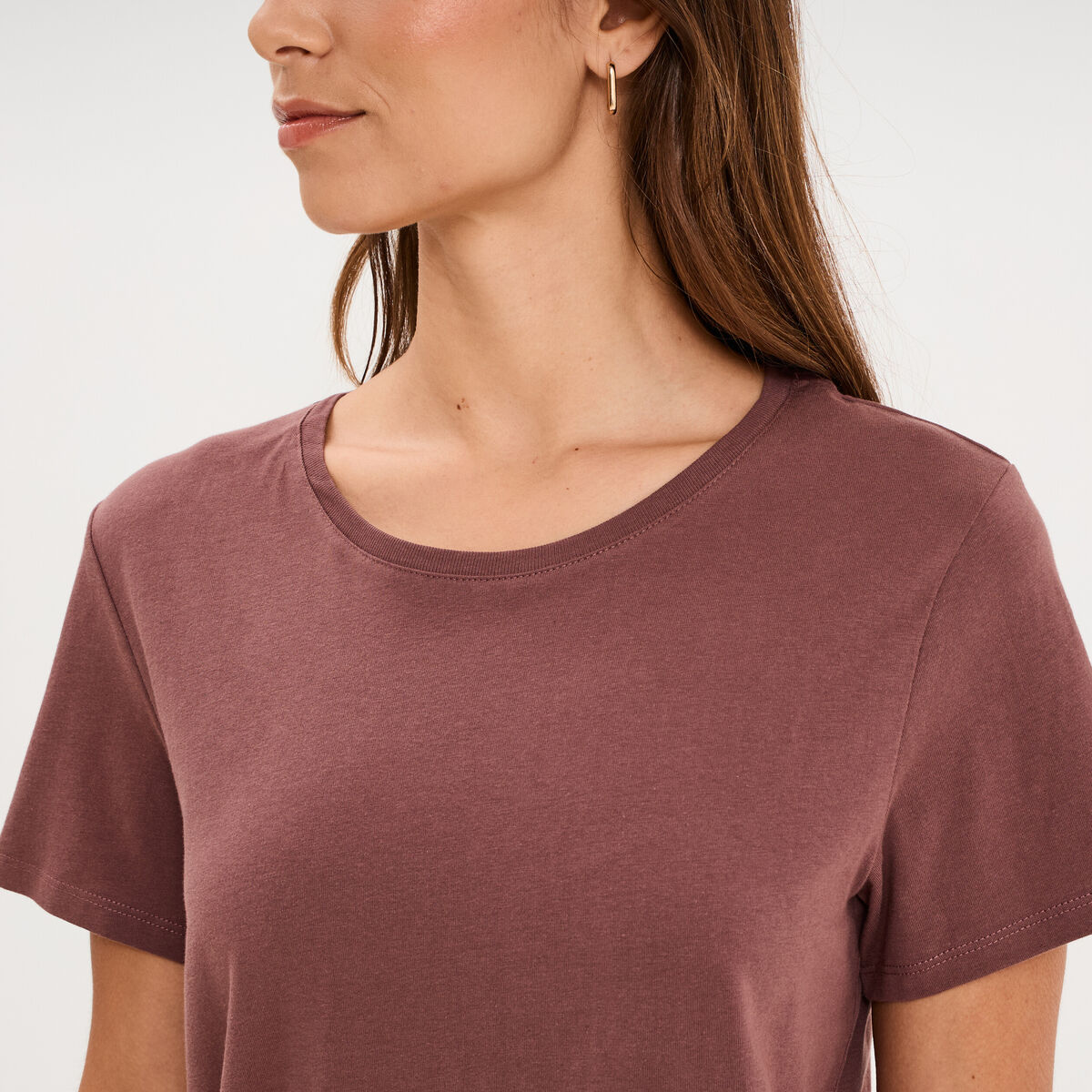 Ensemble pyjama short t-shirt coton marron chocolat femme