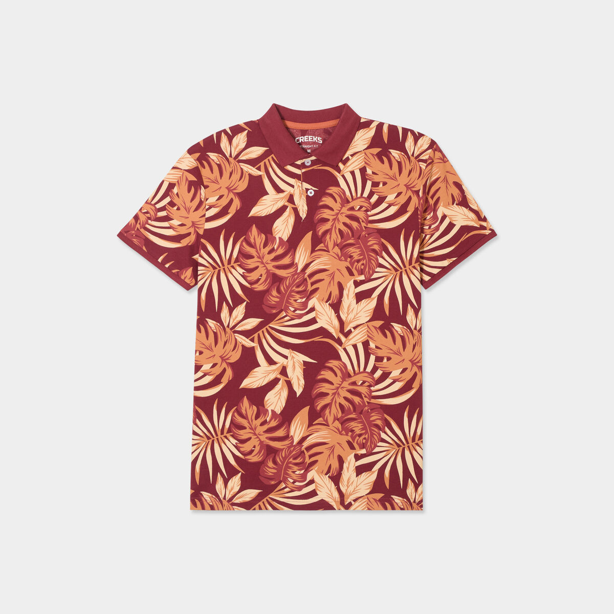Polo jersey coton manches courtes bordeaux homme