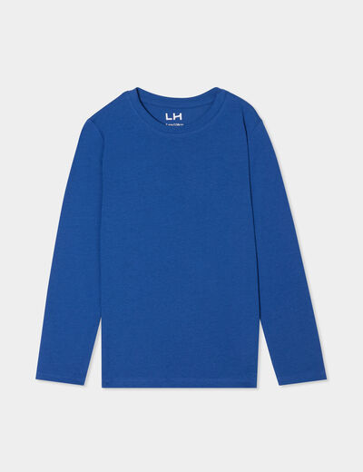 T-shirt manches longues bleu garçon