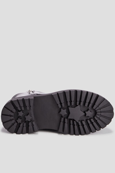 Bottines zippées vernies noir fille