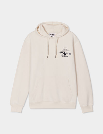 Sweat à capuche hoodie One Piece sable homme