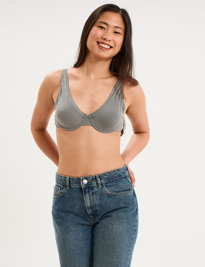 Soutien-gorge foulard coton majoritaire vert clair femme