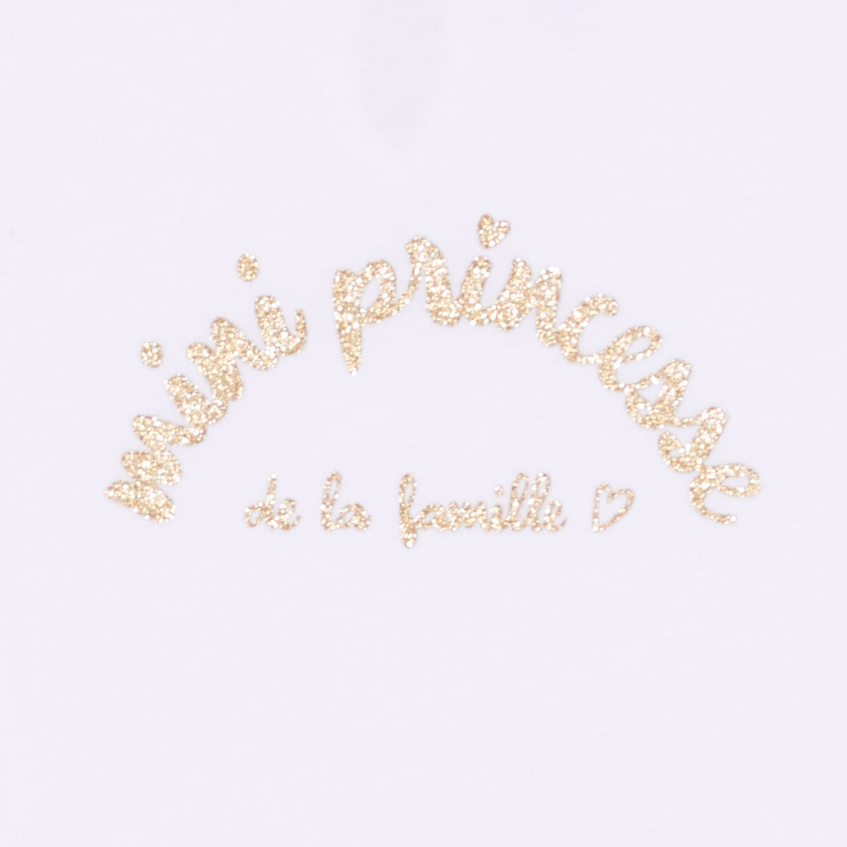 T-shirt manches courtes coton blanc b&eacute;b&eacute; fille