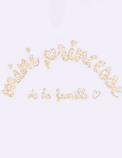T-shirt manches courtes coton blanc bébé fille