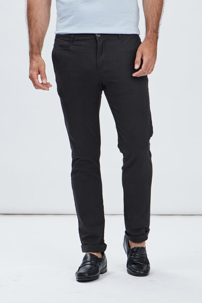 Pantalon chino gris foncé homme