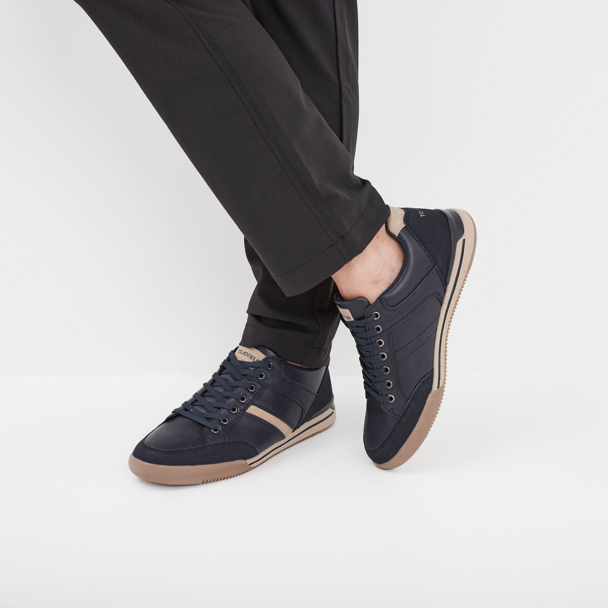 Sneakers semelles plates bleu homme