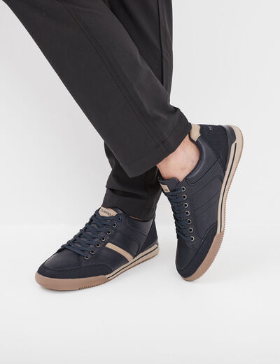 Sneakers semelles plates bleu homme