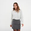 Chemise manches ajustables 1 poche coton vert kaki femme