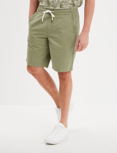 Short chino avec cordon Creeks vert kaki homme