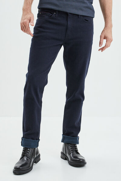 Pantalon straight 5 poches Liberto bleu foncé homme