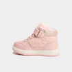Baskets montantes &agrave; scratchs rose b&eacute;b&eacute; fille