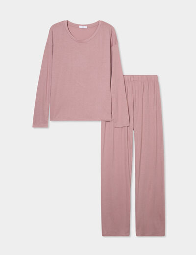 Ensemble pyjama pantalon 2 pièces mauve femme