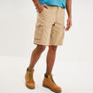 Bermuda short cargo poches &agrave; rabat coton beige homme