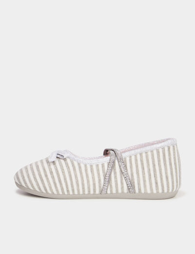 Chaussons ballerines gris fille