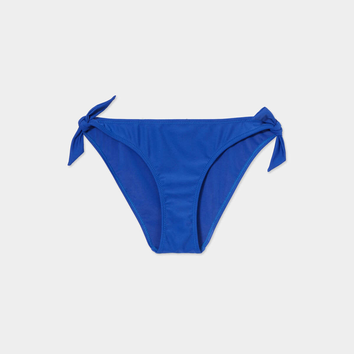 Bas de maillot de bain détails noeuds bleu electrique femme