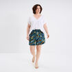 Short fluide ceinturé noir femme grande taille