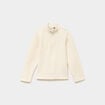 Sweat polaire col camionneur blanc mixte