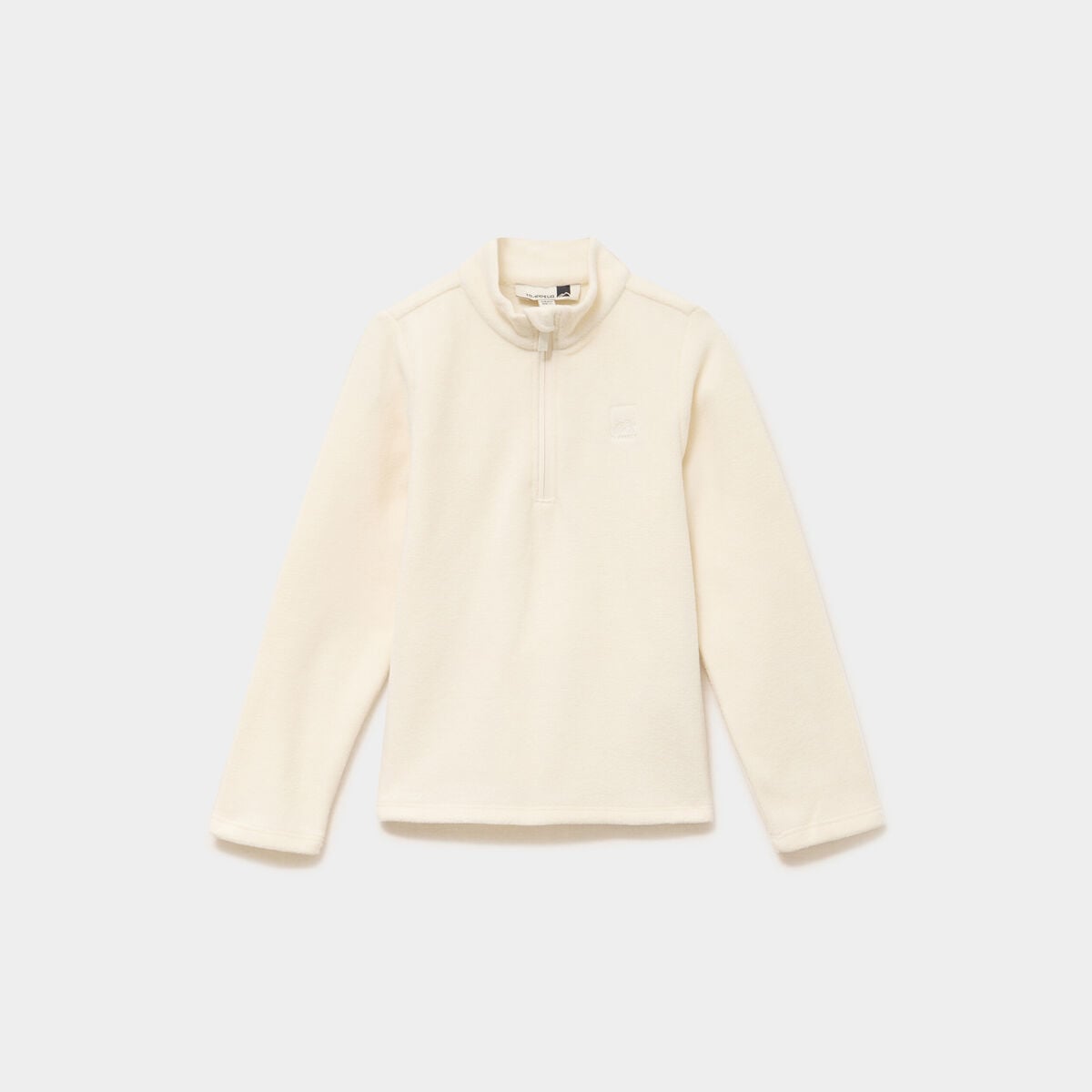 Sweat polaire col camionneur blanc mixte