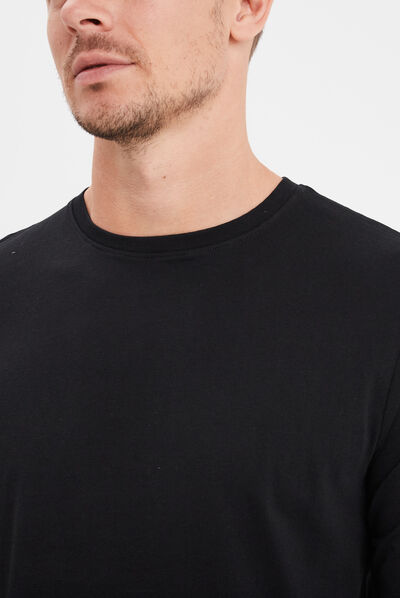 T-shirt manches longues noir homme
