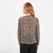 Blouse col en V manches longues Liberto noir femme