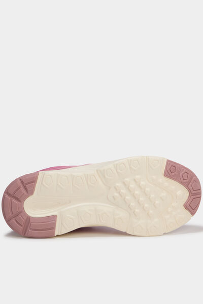 Baskets running &agrave; lacets rose fille